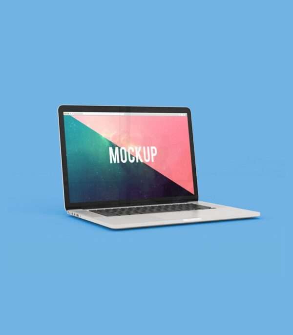 Laptop Blue Background